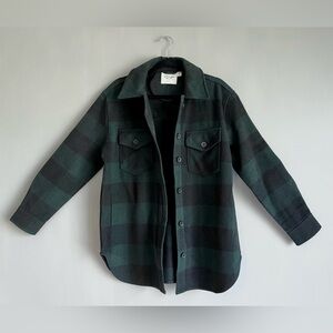 Hunter Green Plaid Shacket // RD Style // Small
